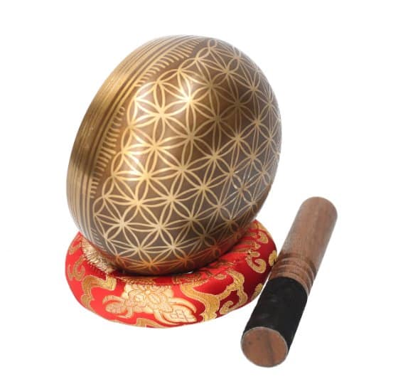 Handmade Singing bowl with Flower of Life design