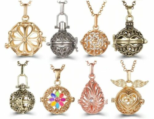 image of different kinds of Best Aromatherapy Meditation Necklaces in a white background