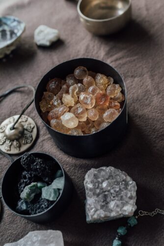 Assorted Crystal and Stones Used in a Ritual - healing energy